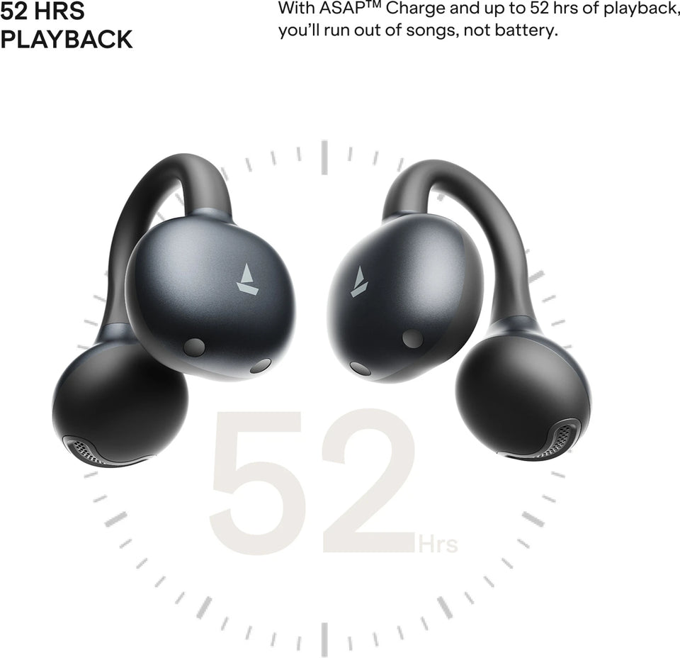 boAt Airdopes ProClip OWS Earbuds,Air Conduction Tech,52H Battery.